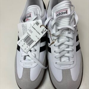 adidas Samba Classic White Black  Athletic Shoes mens Sz 10-Brand New-